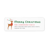 Christmas Tree & Reindeer Simple Return Address (Vorne)