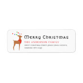 Christmas Tree & Reindeer Simple Return Address (Vorne)