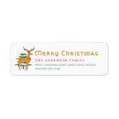 Christmas Tree & Reindeer Simple Return Address (Vorne)