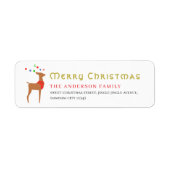 Christmas Tree & Reindeer Simple Return Address (Vorne)