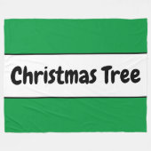CHRISTMAS TREE Retro Bright Green White Stripes Fleecedecke (Vorderseite (Horizontal))