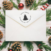 Christmas Tree Return Address Custom Permastempel
