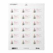 Christmas Tree Return Address Label Adressaufkleber (Vorne)