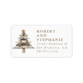 Christmas Tree Return Address Label Adressaufkleber (Vorne)