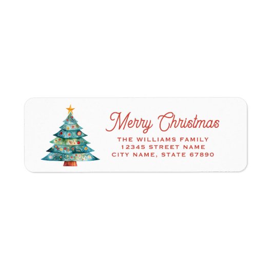 Christmas Tree Return Address Labels (Vorne)