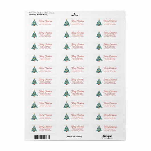Christmas Tree Return Address Labels (Vorne)
