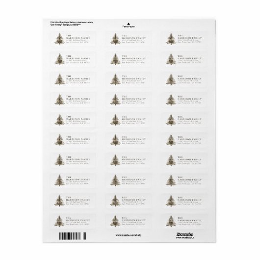Christmas Tree Return Address Labels (Vorne)