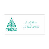 Christmas Tree Return Address Self-inking Stamp Permastempel (Design)