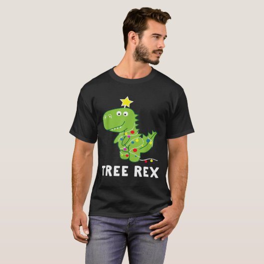 Christmas Tree Rex Dinosaur Christmas Graphic T-Shirt (Vorne ganz)