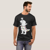 Christmas Tree Rex Dinosaur Xmas Lights Rex Pun Jo T-Shirt (Vorne ganz)