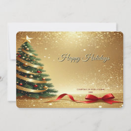 Christmas Tree Ribbons Holiday Card Feiertagskarte