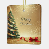 Christmas Tree Ribbons Holiday Ornament (Links)