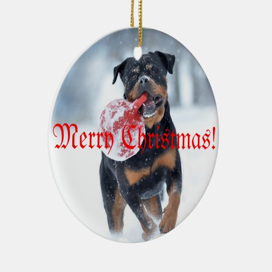 Christmas tree Rottweiler Keramikornament (Rechts)