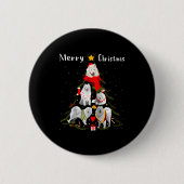 Christmas Tree Samoyed Lover Xmas Dog Owner New Ye Button (Vorderseite)