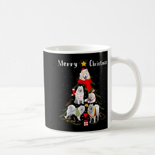 Christmas Tree Samoyed Lover Xmas Dog Owner New Ye Kaffeetasse (Rechts)
