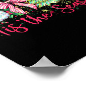 Christmas Tree Santa Coquette Bow Cocoa Tis The Se Poster (Ecke)