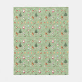 Christmas Tree Santa cute character holiday design Fleecedecke (Vorderseite)