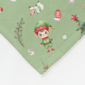 Christmas Tree Santa cute character holiday design Fleecedecke (Ecke)