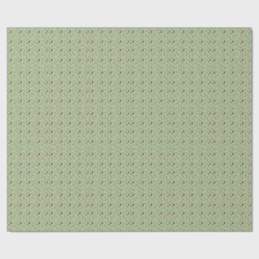 Christmas Tree Santa cute character holiday design Geschenkpapier (Flach)