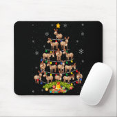Christmas Tree Santa Hat Lights Xmas Mousepad (Mit Mouse)