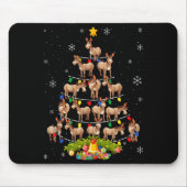 Christmas Tree Santa Hat Lights Xmas Mousepad (Vorne)