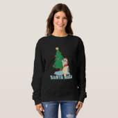 Christmas Tree Santa Miau Cat Sweatshirt (Vorne ganz)