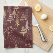 Christmas Tree Scatter Tea Towel Geschirrtuch (Viertel Falte)