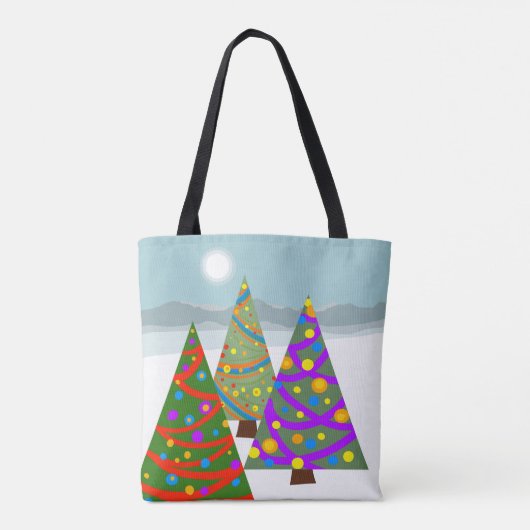 Christmas Tree Scene Tote Tasche (Rückseite)