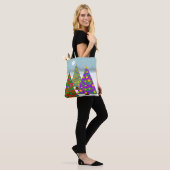 Christmas Tree Scene Tote Tasche (Am Model)