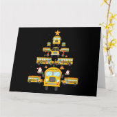 Christmas Tree School Bus Funny Driver Xmas Gift Karte (Gelbe Blume)