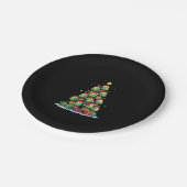 Christmas Tree Sea Turtle Turtles Tortoise T-Shirt Pappteller (Schrägansicht)