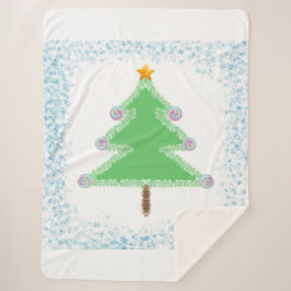 Christmas Tree Sherpa Blanket Sherpadecke