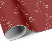 Christmas Tree Silhouette  Geschenkpapier (Rolleneckpunkt)
