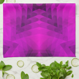 Christmas Tree Silhouette & Purple Star Gradient Geschirrtuch