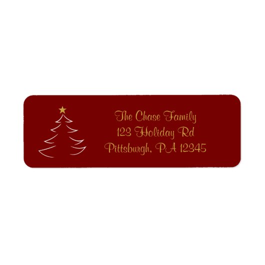 Christmas Tree Silhouette return address (Vorne)