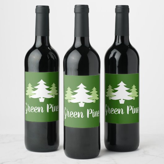 CHRISTMAS TREE SILHOUETTE | WEINETIKETT (Flaschen)