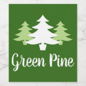 CHRISTMAS TREE SILHOUETTE | WEINETIKETT (Einzelnes Label)