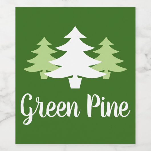 CHRISTMAS TREE SILHOUETTE | WEINETIKETT (Einzelnes Label)