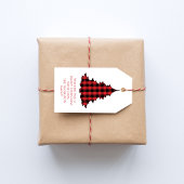 Christmas Tree Simple Cute Buffalo Check Pattern Geschenkanhänger