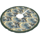 Christmas Tree Skirt Featuring A Mystical Village Polyester Weihnachtsbaumdecke (Schrägansicht)