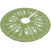 CHRISTMAS TREE SKIRT MCM OLIVE UND WEISS POLYESTER WEIHNACHTSBAUMDECKE (Schrägansicht)