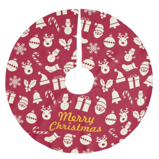 Christmas Tree Skirt Polyester Weihnachtsbaumdecke (Vorderseite)