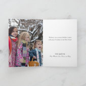 Christmas Tree Snow Globe Gold Joy Photo Holiday Karte (Innenseite)