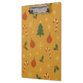 Christmas Tree, Snowflake & Holly Repeating  Klemmbrett (Links)