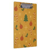 Christmas Tree, Snowflake & Holly Repeating  Klemmbrett (Rechts)