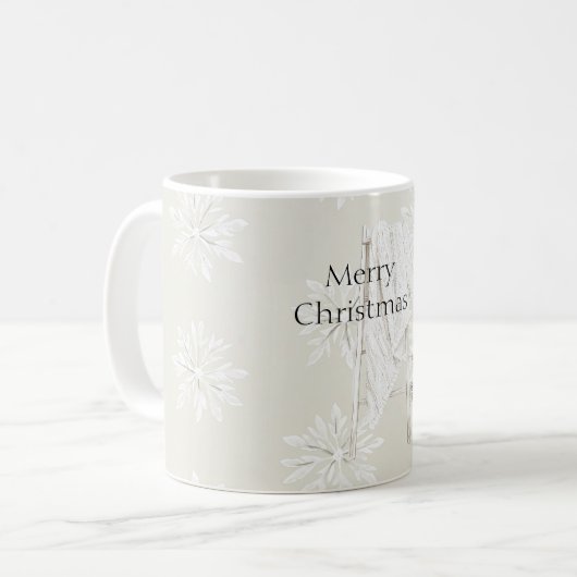 Christmas Tree Snowflakes Blanket Ladder Kaffeetasse (Vorderseite Links)