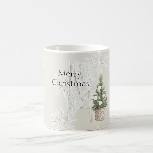 Christmas Tree Snowflakes Blanket Ladder Kaffeetasse (Mittel)