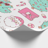 Christmas Tree Snowman Christmas Party I Geschenkpapier (Ecke)