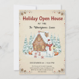 Christmas Tree Snowman Christmas Party Invitation Einladung