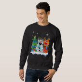 Christmas Tree Snowman Reindeer Book Stack Librari Sweatshirt (Vorne ganz)